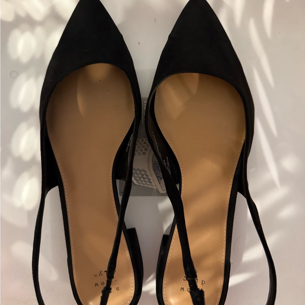 a new day Black Slingback Heels